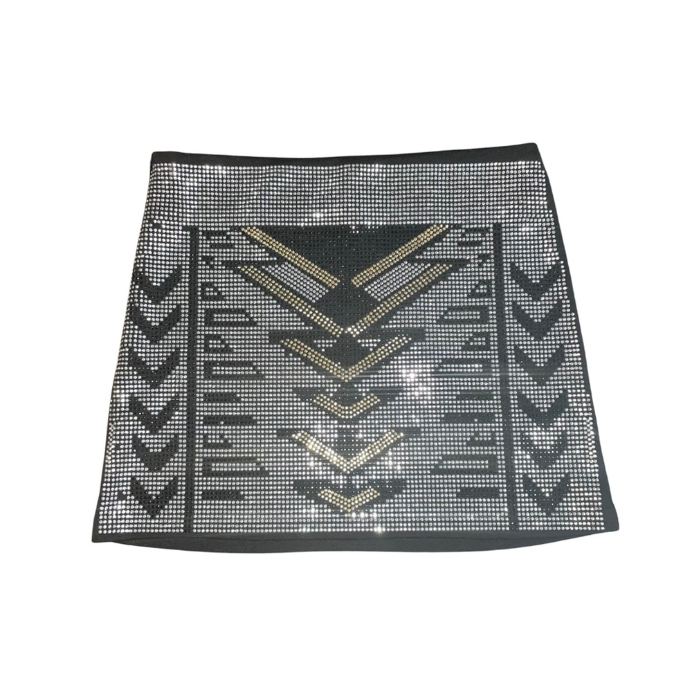 LOVE CULTURE | RHINESTONE MINI SKIRT | SIZE MEDIUM